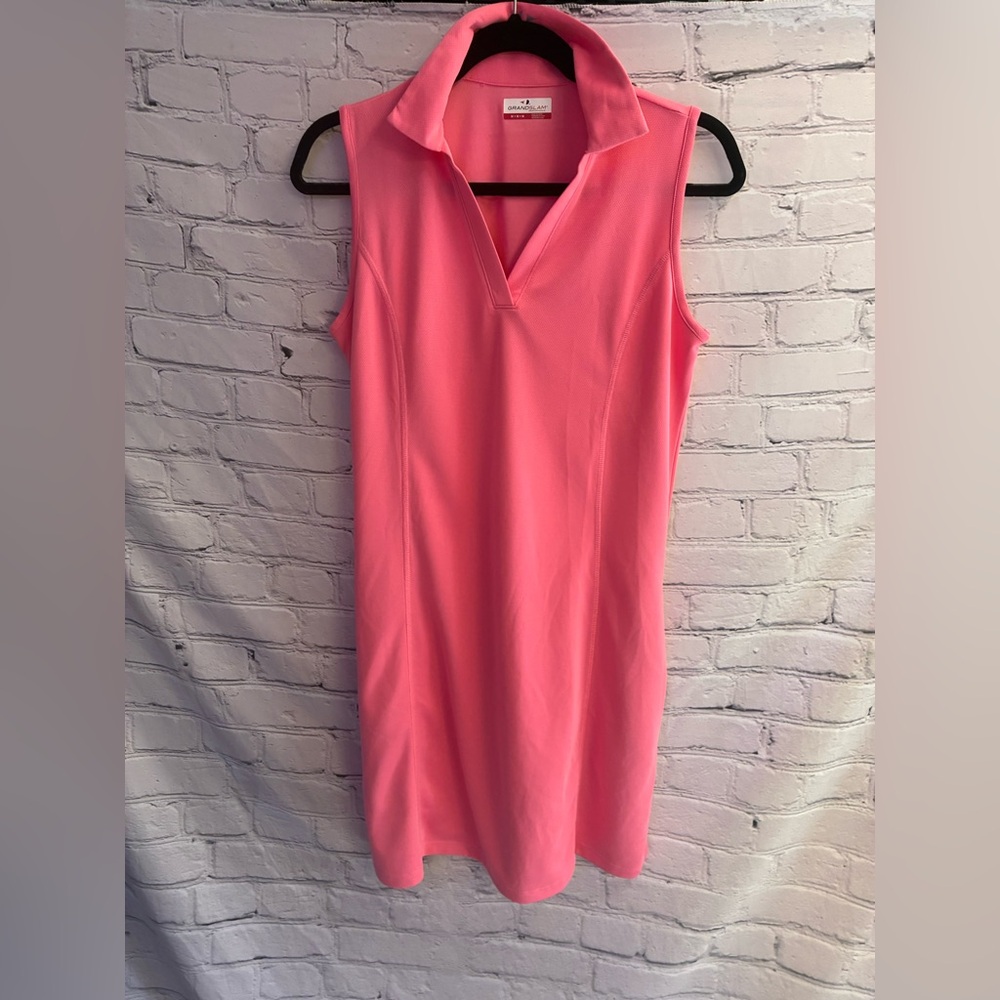 Grand Slam Women’s Airflow Sleeveless Golf Dress Pink Tennis Pockets Size Medium